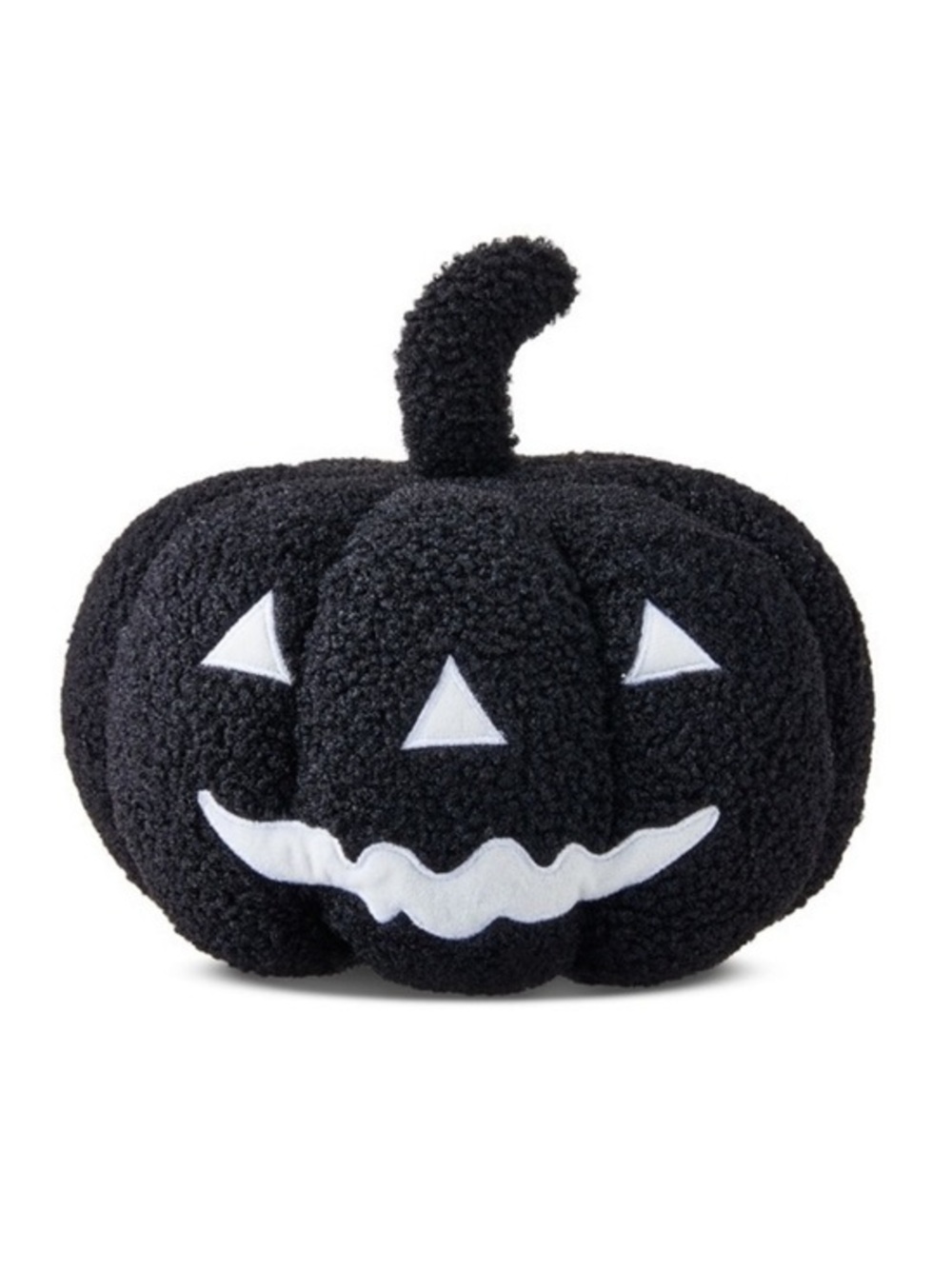 NWT. WAY TO CELEBRATE Black Plush Pumpkin Pillow
